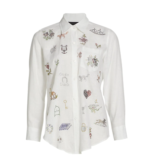 LIBERTINE LIBERTINE【※難あり未使用】ロングシャツ S 白 LIBERTINE LIBERTINE【※難あり未使用】ロングシャツ S 白